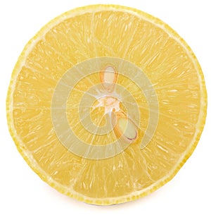 Lemon slice, isolated on a white background