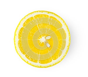 Lemon slice  isolated on white background