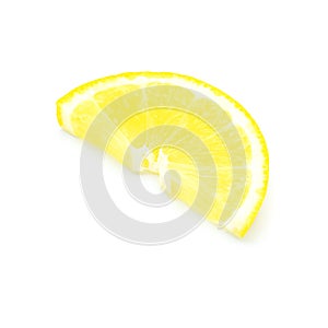 Lemon slice isolated on a white background