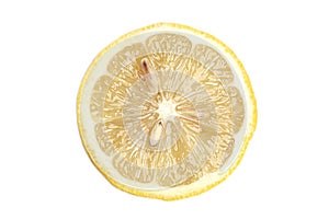 lemon slice, isolated on a white background.
