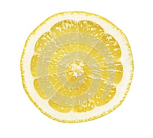 Lemon slice isolated on white. clipping path