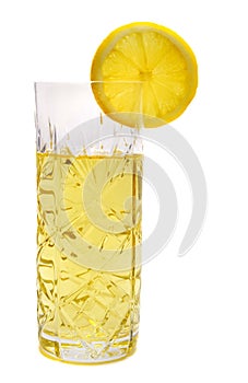 Lemon slice with lemonade