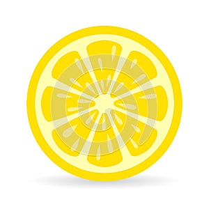 Lemon slice vector icon