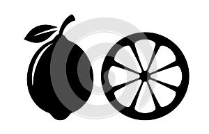 Lemon slice vector icon