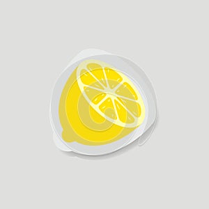 Lemon Slice Vector, Paper Art Illustration