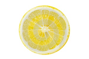 Lemon slices isolated on white background