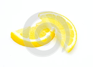 Lemon slices isolated on a white background