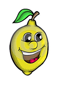 Lemon with smile