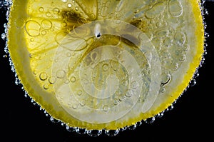 Lemon with a splash slice