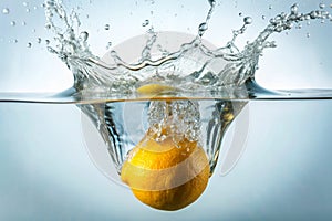 Lemon Splash in Water