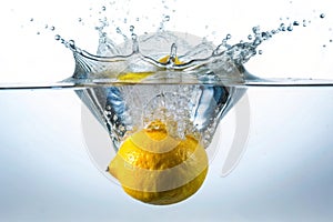 Lemon Splash in Water