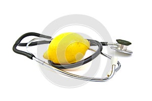 Lemon and stethoscope