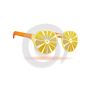 Lemon Sunglasses Summer Design Object Vector