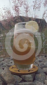 Lemon tea ice is suitable for hot weather, refreshing my thirst