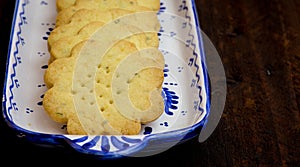 Lemon Thyme Flower Shaped Shortbread Cookies