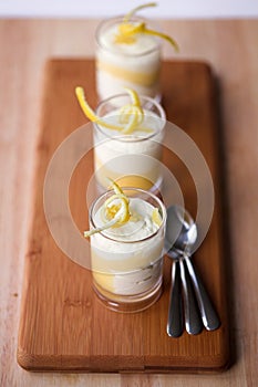 Lemon Tiramisu with lemon twists