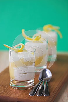Lemon Tiramisu with lemon twists