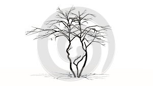 Lemon tree in winter