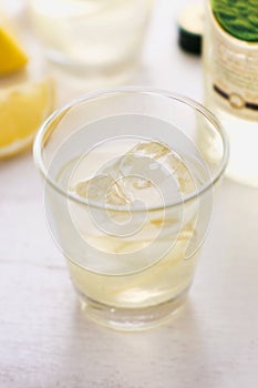 Lemon vodka drink