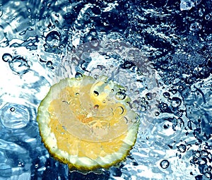 Lemon in water