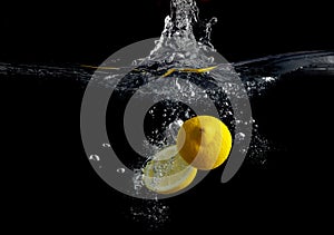 Lemon in water