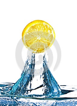 Lemon In Water Splash