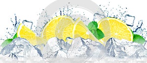 Lemon water splash