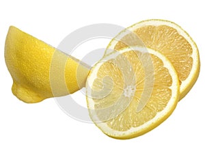 Lemon on a white background