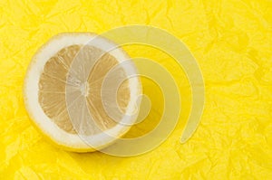Lemon on a yellow background