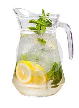 Lemonade beverage on the white background.