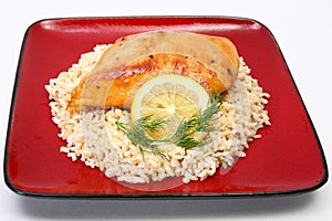 Lemonade Chicken on Brown Rice