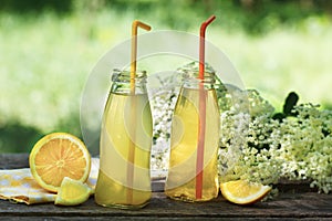 Lemonade from elder flower syrup
