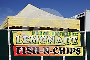 Lemonade and fish and chips