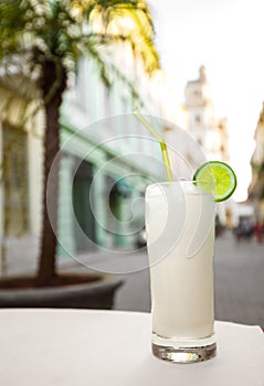 Lemonade Frappe at a Cafe in Havana Cuba photo