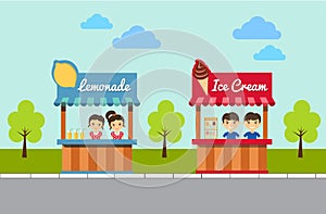 Lemonade And Ice Cream Stands