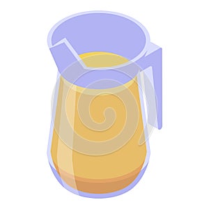 Lemonade jug icon, isometric style