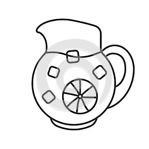 Lemonade jug linear icon