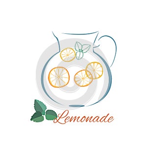 Lemonade jug outline logo.