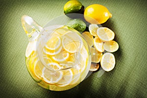 Lemonade with lemons and limes