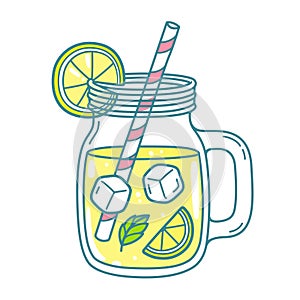 Lemonade in mason jar