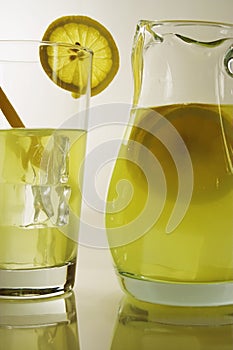 Lemonade in pitcher