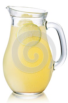 Lemonade pitcher isolated, paths
