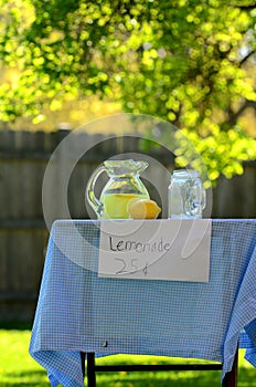 Lemonade stand in the sun