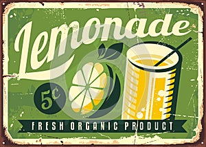 Lemonade vintage tin sign photo