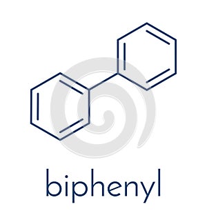 Lemonene biphenyl, diphenyl preservative molecule. Skeletal formula.