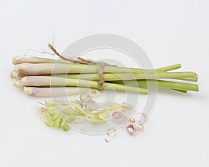 Lemongrass Cymbopogon citratus is a member of the grass tribe that is used as a kitchen spice to scent food.