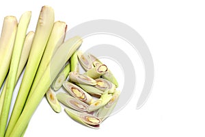 Lemongrass isolated on a white