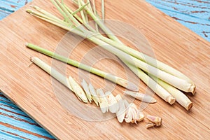 Lemongrass slice aromatic fresh fragrant tom yam ingredient