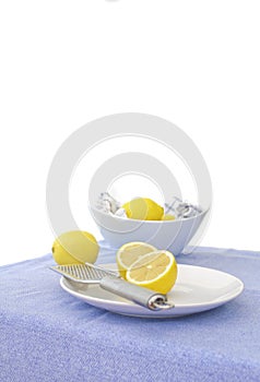 Lemons on a dish