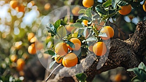 Lemons Hanging on a Lemon tree